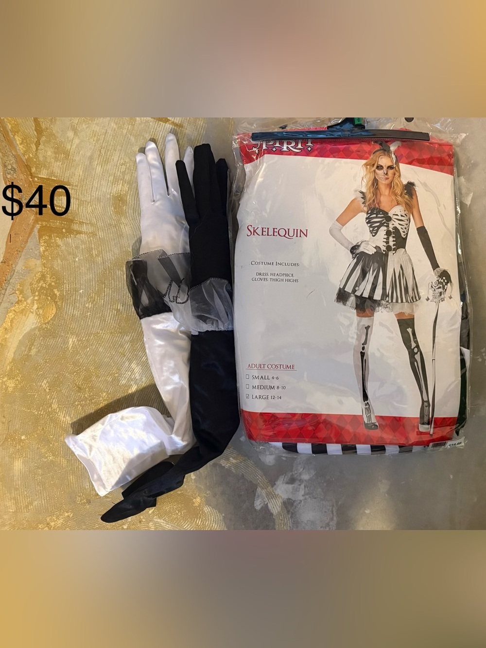 Spirit Black and White Squelequin Women’s Costume